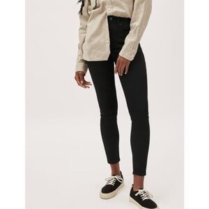 Everlane High Rise Ankle Jeans Black 98% Cotton Denim Size 24